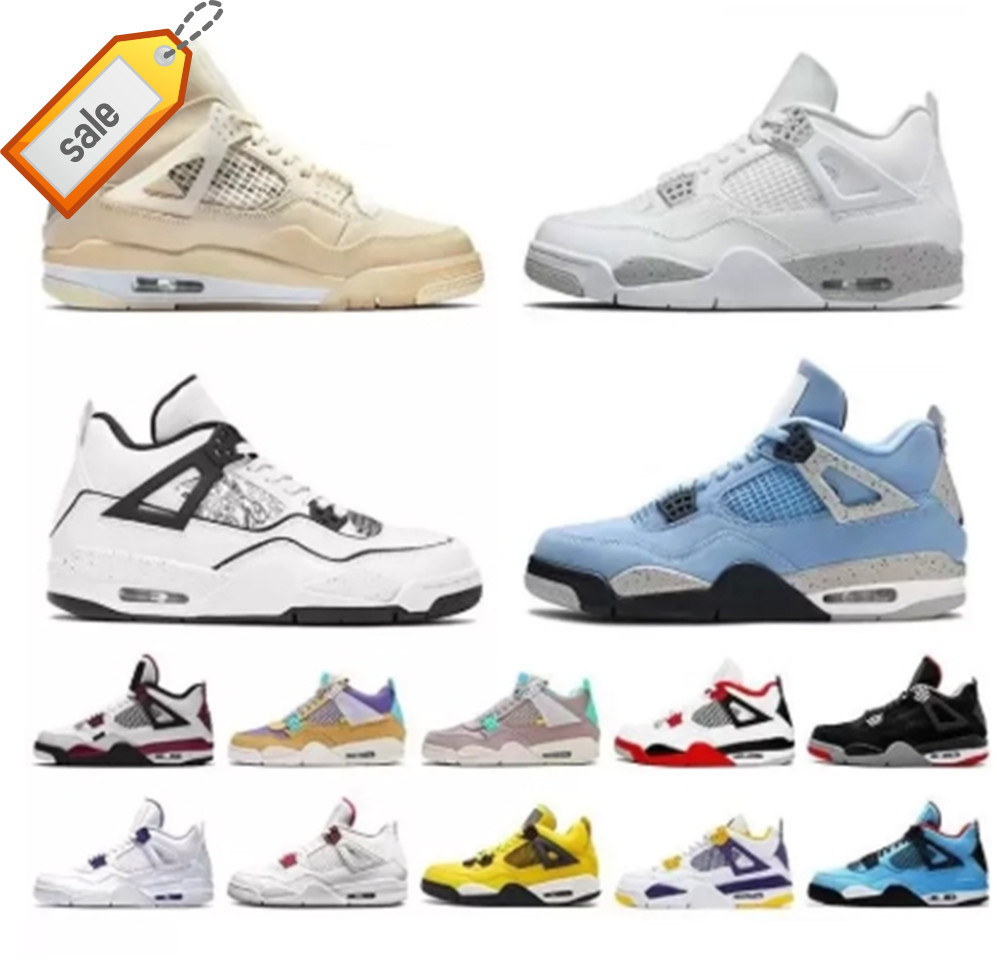 Jumpman 4s 4 retro UNC Camo Aleali May White Oreo Bred Concord Cool Grey Men women lady Basketball shoes Size 5 7.5 8.5 9 9.5 10.5 11.5 12.5
Jumpman 4s 4 retro UNC Camo Aleali May White Oreo Bred Concord Cool Grey Men women lady Basketball shoes Size 5 7.5 8.5 9 9.5 10.5 11.5 12.5