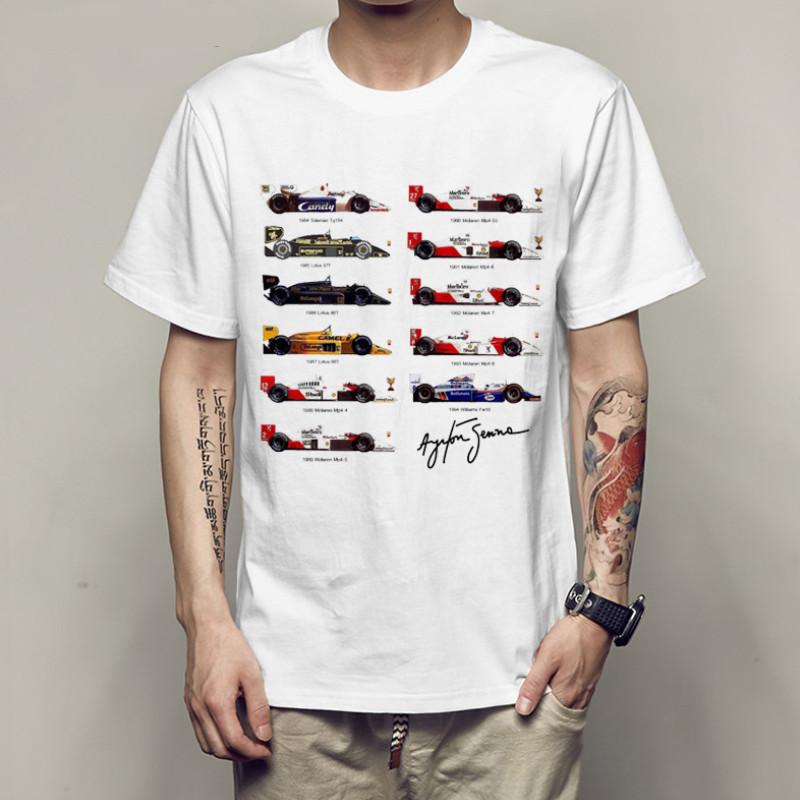 Men's T-Shirts Summer White T-shirt Men Casual Short Sleeve Racing Sports Car Collection F1 Race Ayrton Senna Graphic T Shirts Mens Clothing
Men's T-Shirts Summer White T-shirt Men Casual Short Sleeve Racing Sports Car Collection F1 Race Ayrton Senna Graphic T Shirts Mens Clothing