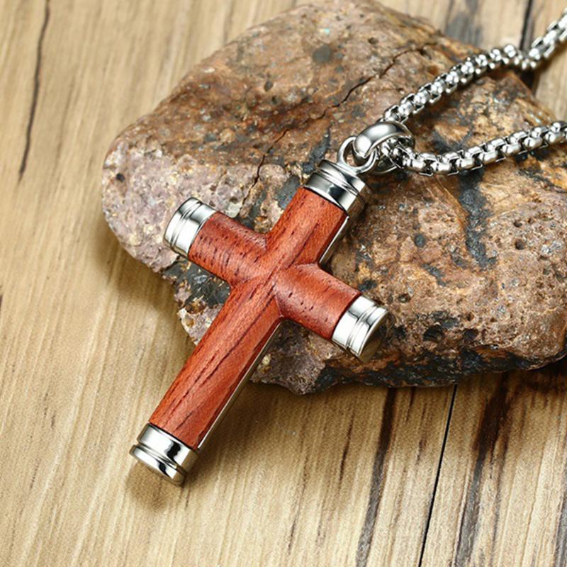 Pendant Necklaces Brand Men Statement Wood Cross Necklace Pendants 316L Stainless Steel Chain Fashion Jewelry DropshipPendant
Pendant Necklaces Brand Men Statement Wood Cross Necklace Pendants 316L Stainless Steel Chain Fashion Jewelry DropshipPendant