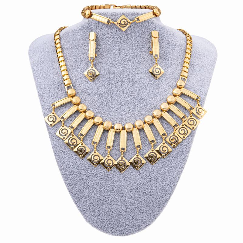 Earrings & Necklace Fashion Weeding Jewelry Sets Gold Plated Square Bracelet Earring Set Bridal Engagement Accessories Nigerian Brida SetsEa, As pic
Earrings & Necklace Fashion Weeding Jewelry Sets Gold Plated Square Bracelet Earring Set Bridal Engagement Accessories Nigerian Brida SetsEa, As pic