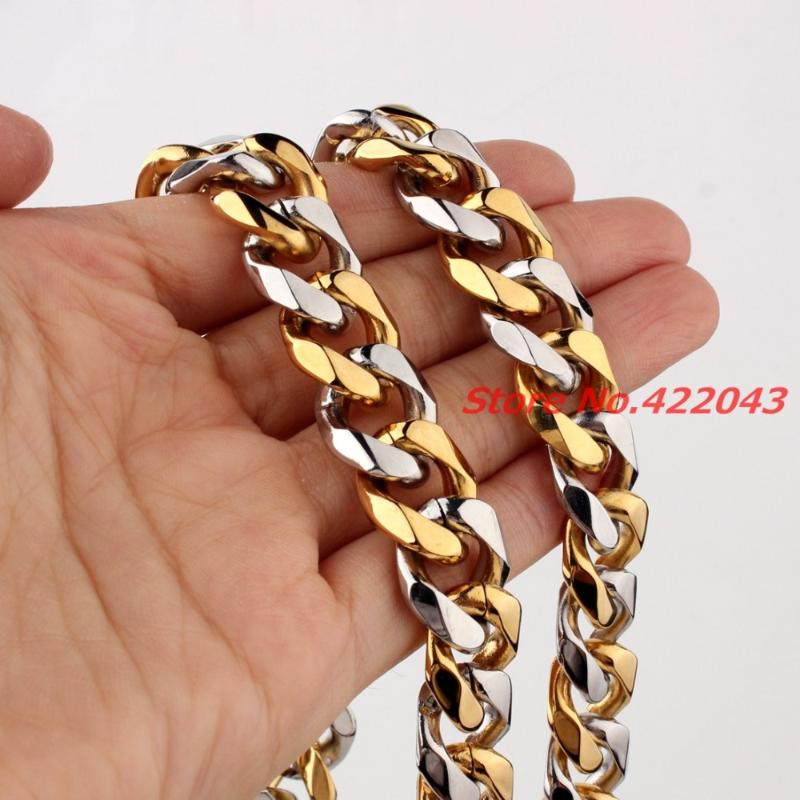 Chains Stainless Steel Silver Gold Color Curb Cuban Chain Necklace For Mens Hip Hop Jewelry Rock Biker WholesaleChains
Chains Stainless Steel Silver Gold Color Curb Cuban Chain Necklace For Mens Hip Hop Jewelry Rock Biker WholesaleChains