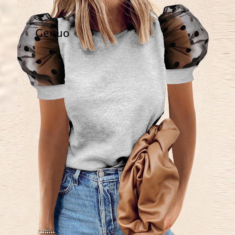 Women's Blouses & Shirts 2022 Summer Casual Polka Dot Print Blouse Women Elegant Puff Short Sleeve Pullover Tops Ladies Sexy Hollow Out Lace, Black lace
Women's Blouses & Shirts 2022 Summer Casual Polka Dot Print Blouse Women Elegant Puff Short Sleeve Pullover Tops Ladies Sexy Hollow Out Lace, Black lace