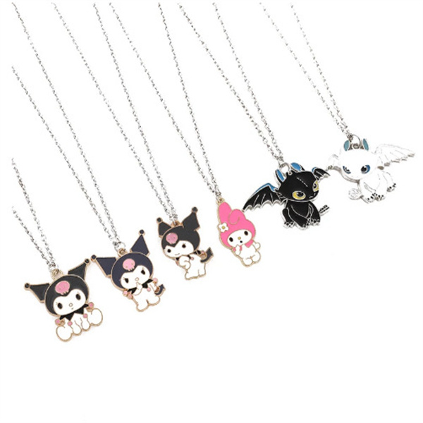 European and American fashion cartoon Kulomi alloy dripping oil Pendant Necklaces night evil black and white dragon couple niche necklace accessories AB754
European and American fashion cartoon Kulomi alloy dripping oil Pendant Necklaces night evil black and white dragon couple niche necklace accessories AB754