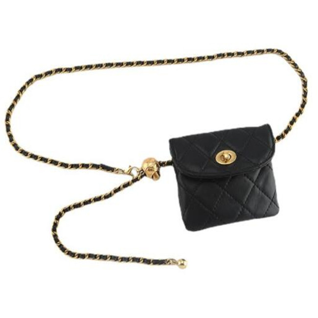 Women Chain Fanny Pack Leather Waist Bag Luxury Brand Lipstick Coin Purse Cute Mini Small Fashion Ladies Shoulder Bag Crossbody, As shown
Women Chain Fanny Pack Leather Waist Bag Luxury Brand Lipstick Coin Purse Cute Mini Small Fashion Ladies Shoulder Bag Crossbody, As shown