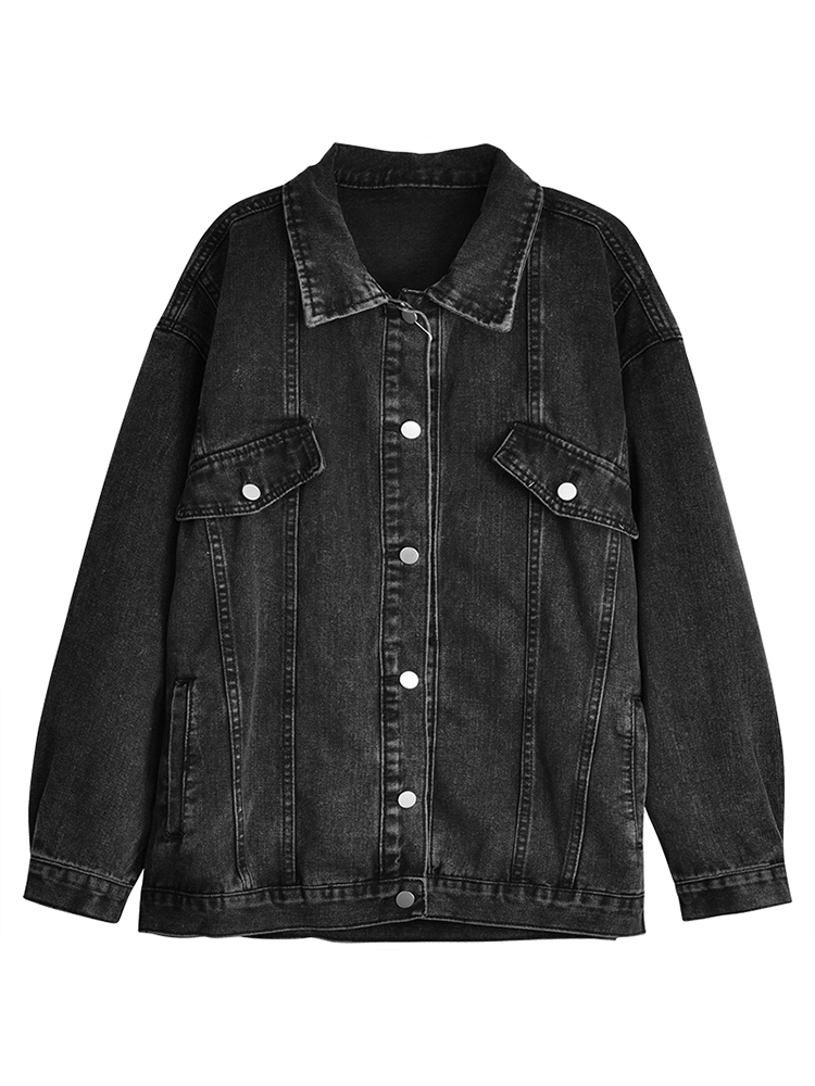 Jeans Jacket Women 2022 NEW Autumn Coat Vintage Loose Denim Jacket Outerwear Chic Ladies Jackets, Black
Jeans Jacket Women 2022 NEW Autumn Coat Vintage Loose Denim Jacket Outerwear Chic Ladies Jackets, Black