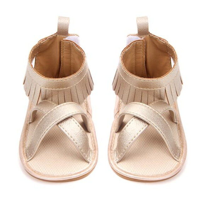 Tassel Bow Newborn Baby First Walkers Shoes Summer Boys Girls Sandal Kids Toddler Infant Prewalker Pu Sneaker