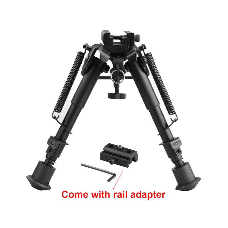 Tactical Accessories 6-9 Inche Bipod Adjustable Spring Control Bipod Foldable Design High Shock-Resistant For Hunting Rifle with Picatinny Adapter
Tactical Accessories 6-9 Inche Bipod Adjustable Spring Control Bipod Foldable Design High Shock-Resistant For Hunting Rifle with Picatinny Adapter