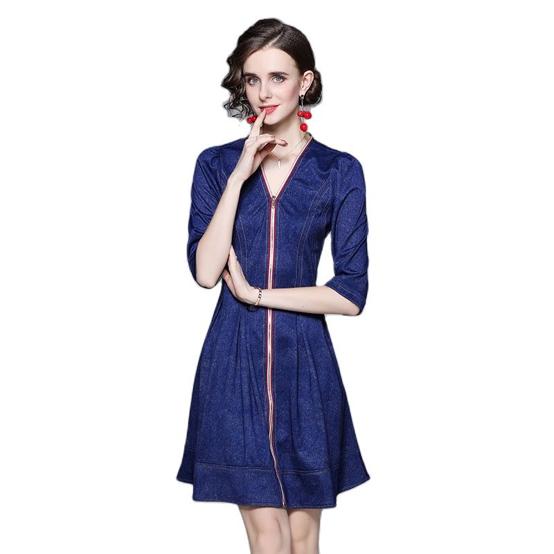 Sexy V-Neck Party Denim Short Dress Summer Woman Designer Middle Sleeve Slim A-Line Blue Dresses 2022 Runway Women Clothes Flowy Cute Loose Big Swing Beach Mini Frock
Sexy V-Neck Party Denim Short Dress Summer Woman Designer Middle Sleeve Slim A-Line Blue Dresses 2022 Runway Women Clothes Flowy Cute Loose Big Swing Beach Mini Frock