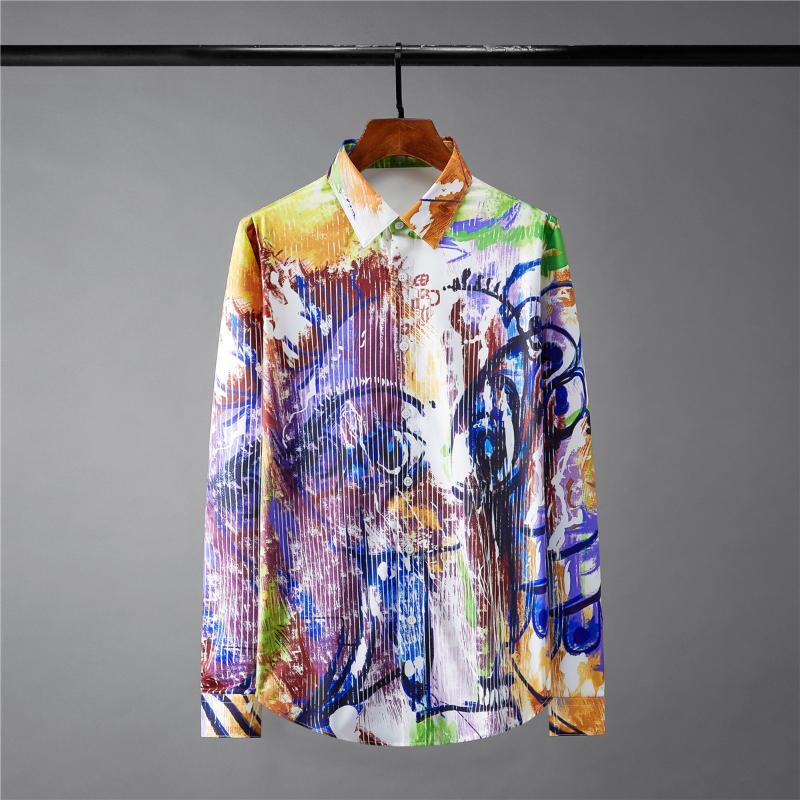 Men's Casual Shirts Minglu Allover Printed Long Sleeve Mens Dress High Quality Silk Flower Male Slim Fit Party Nightclub Man, White;black
Men's Casual Shirts Minglu Allover Printed Long Sleeve Mens Dress High Quality Silk Flower Male Slim Fit Party Nightclub Man, White;black