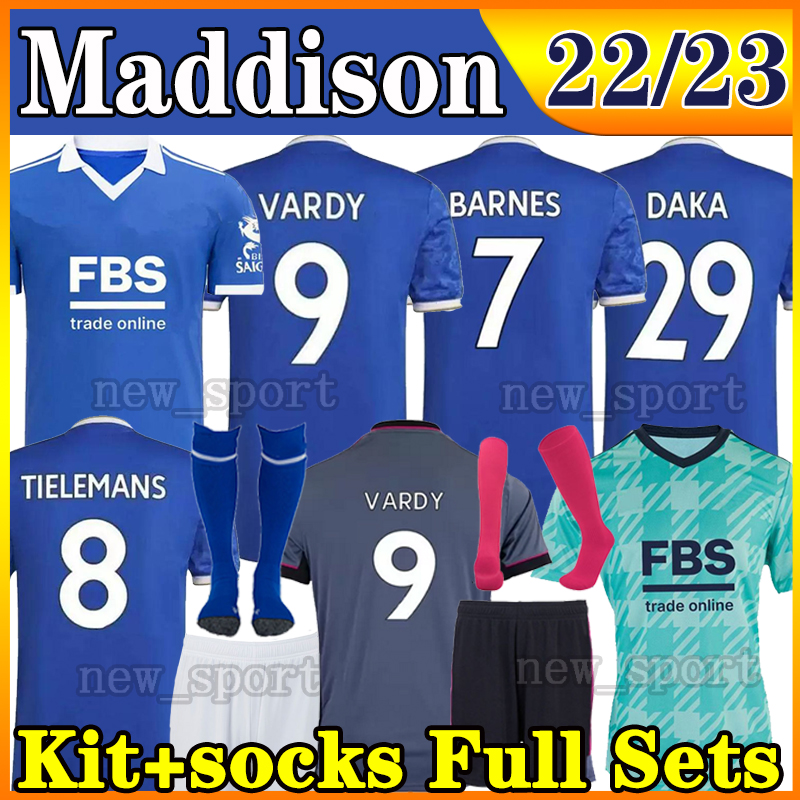 22 23 VARDY MADDISON Barnes DAKA soccer jerseys 2022 2023 city TIELEMANS NDIDI camiseta men kids kits add socks full sets maillot de football shirt Top, 21 22 away
22 23 VARDY MADDISON Barnes DAKA soccer jerseys 2022 2023 city TIELEMANS NDIDI camiseta men kids kits add socks full sets maillot de football shirt Top, 21 22 away