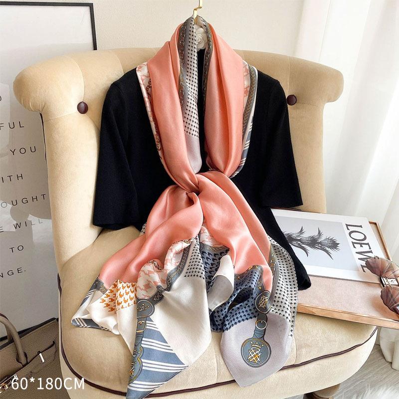 Berets 2022 Luxury Silk Scarf 60*180cm Scarves Natural Women Summer Sunscreen Shawl Mid-length, Orange
Berets 2022 Luxury Silk Scarf 60*180cm Scarves Natural Women Summer Sunscreen Shawl Mid-length, Orange