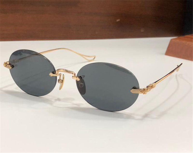 Vintage fashion design sunglasses SINNERGASM-B small round rimless frame retro simple style high-end uv400 protective glasses