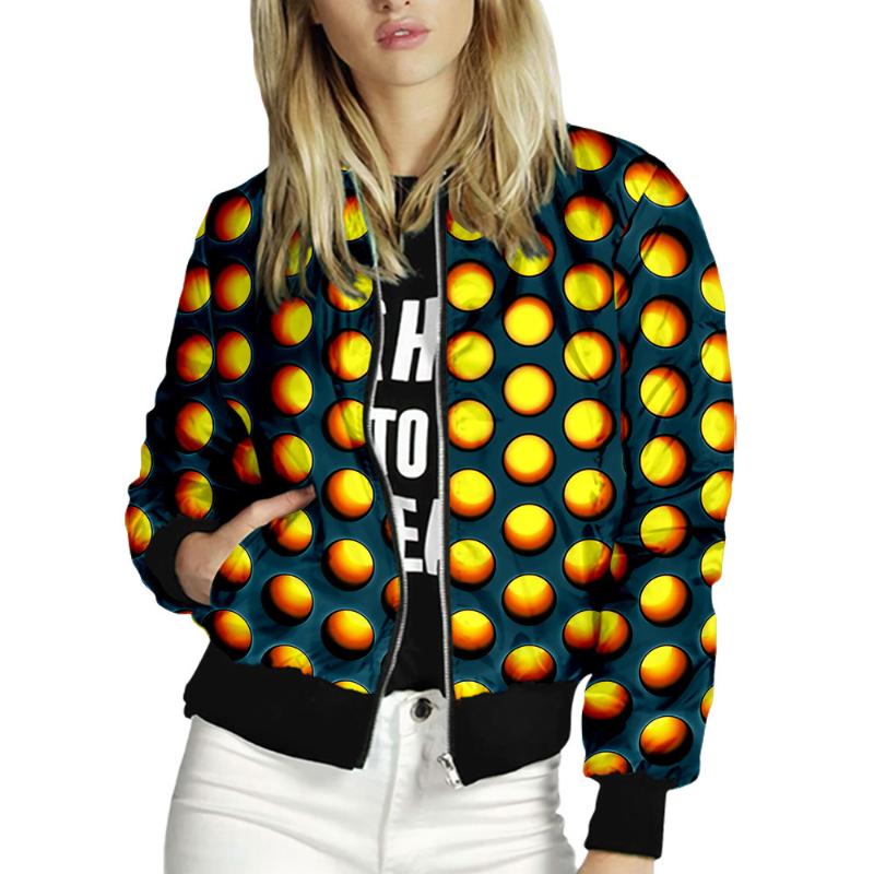 Women's Jackets Women Art Spring Summer Long Sleeve Zipper Print Bomber Jacket Casual Pocket Slim Female Fashion Outwears Plus Size, La02703 
Women's Jackets Women Art Spring Summer Long Sleeve Zipper Print Bomber Jacket Casual Pocket Slim Female Fashion Outwears Plus Size, La02703