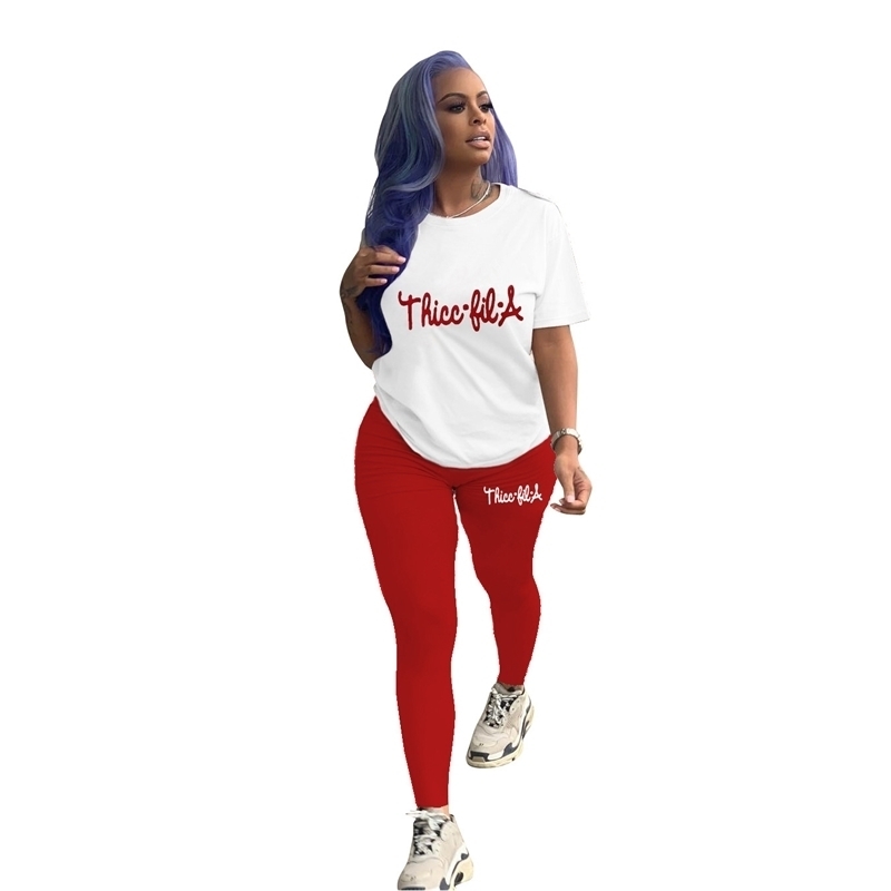 Designers Women 2 Two Piece Pants Outfits Spring Summer Clothing Letter Printed Short Sleeved T-shirt Leggings Matching Sets