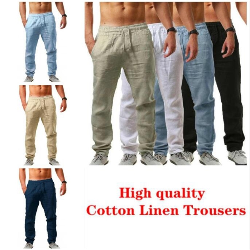 Men' Pants Autumn Casual Cotton Linen Male Summer Sweatpants Solid Color Trousers Fitness Track 4XL 220826, Light khaki
Men' Pants Autumn Casual Cotton Linen Male Summer Sweatpants Solid Color Trousers Fitness Track 4XL 220826, Light khaki