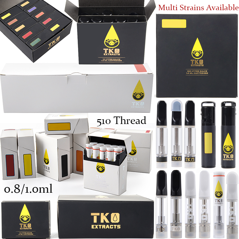 TKO Extracts Vape Cartridges 0.8ml 1.0ml Black White Tip Atomizers Packaging Ceramic Coil Thick Tank Oil Carts Dab Pen Wax Vaporizer Empty Vapes E Cigarettes 510 Thread
TKO Extracts Vape Cartridges 0.8ml 1.0ml Black White Tip Atomizers Packaging Ceramic Coil Thick Tank Oil Carts Dab Pen Wax Vaporizer Empty Vapes E Cigarettes 510 Thread