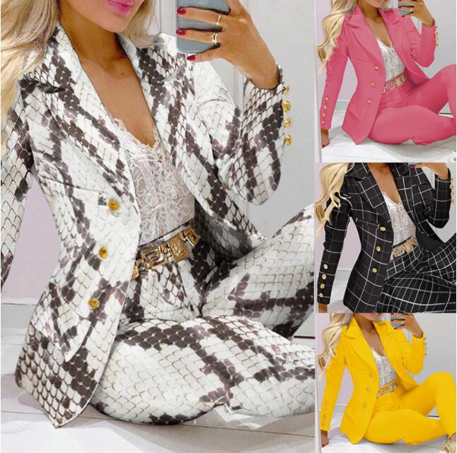 Lapel Blazers Tops And Slim Pants black white pink red Print Outfits Women Elegant Spring Summer Two Piece Set Lady Casual Pencil Pants Office Suits, 01
Lapel Blazers Tops And Slim Pants black white pink red Print Outfits Women Elegant Spring Summer Two Piece Set Lady Casual Pencil Pants Office Suits, 01