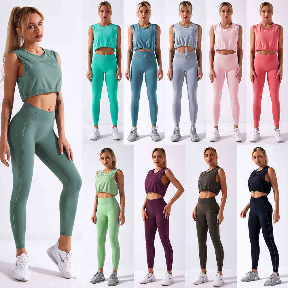 Outdoor Indoor Exercise Fitness SuitSeamless Yoga suit drawstring top fitness pants shark gym, Coffee yj076 + yj003
Outdoor Indoor Exercise Fitness SuitSeamless Yoga suit drawstring top fitness pants shark gym, Coffee yj076 + yj003