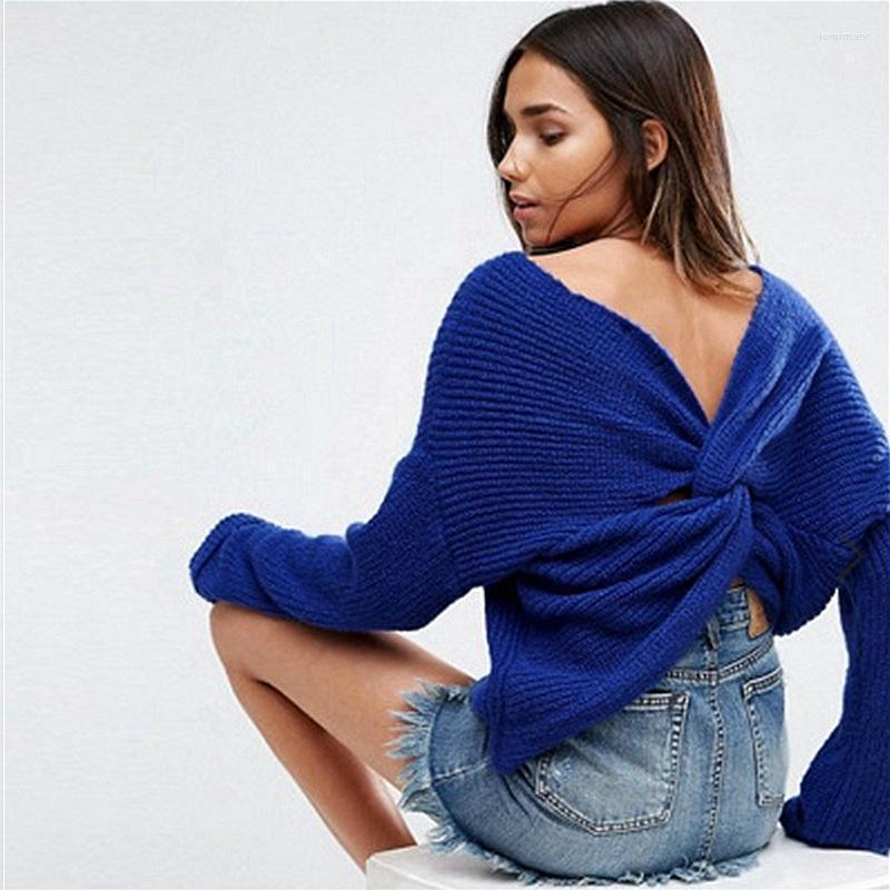Women's Sweaters Backless Women Sweater Fashion Autumn Winter Long Sleeve Pullover Loose Knitted Female V-neck Tops Jemi22, Black
Women's Sweaters Backless Women Sweater Fashion Autumn Winter Long Sleeve Pullover Loose Knitted Female V-neck Tops Jemi22, Black
