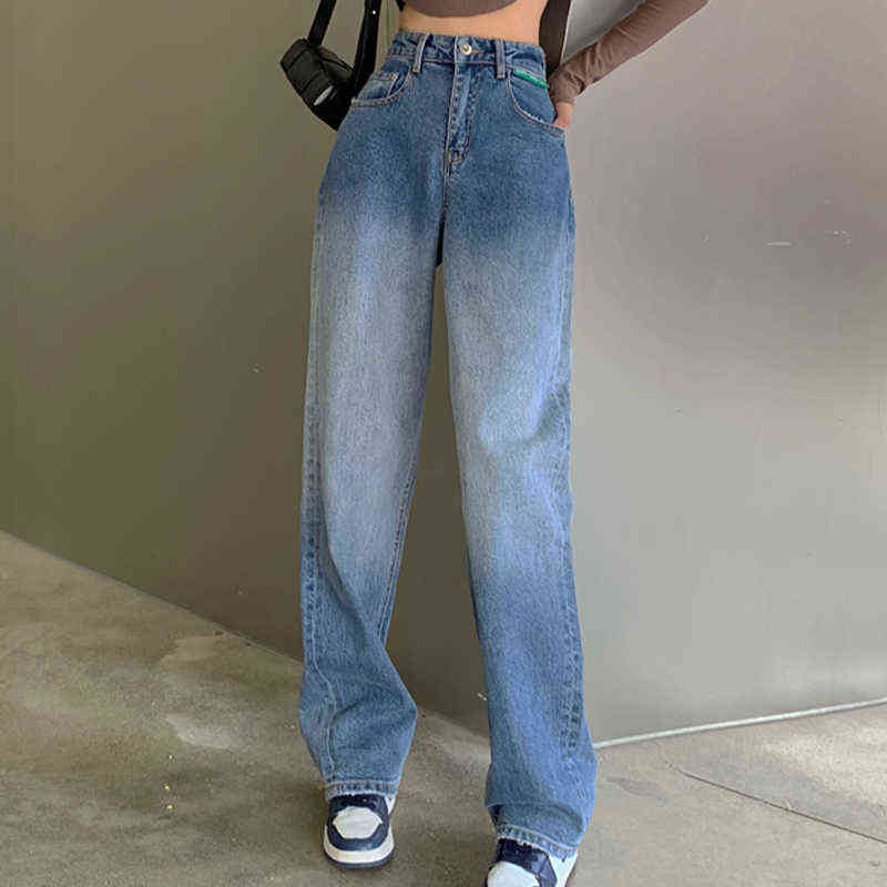Retro jeans 2022 spring new gradient straight leg pants wide leg trousers all-match fashionable women's clothing T220728, Blue
Retro jeans 2022 spring new gradient straight leg pants wide leg trousers all-match fashionable women's clothing T220728, Blue
