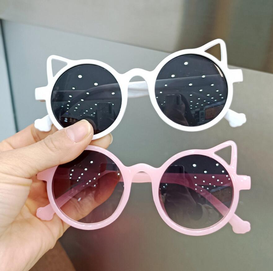 summer Children sunglasses personality small face cute cat ears princess baby sunshade EYEglasses girls and boys Uv kid fashion eyewear Personality GO