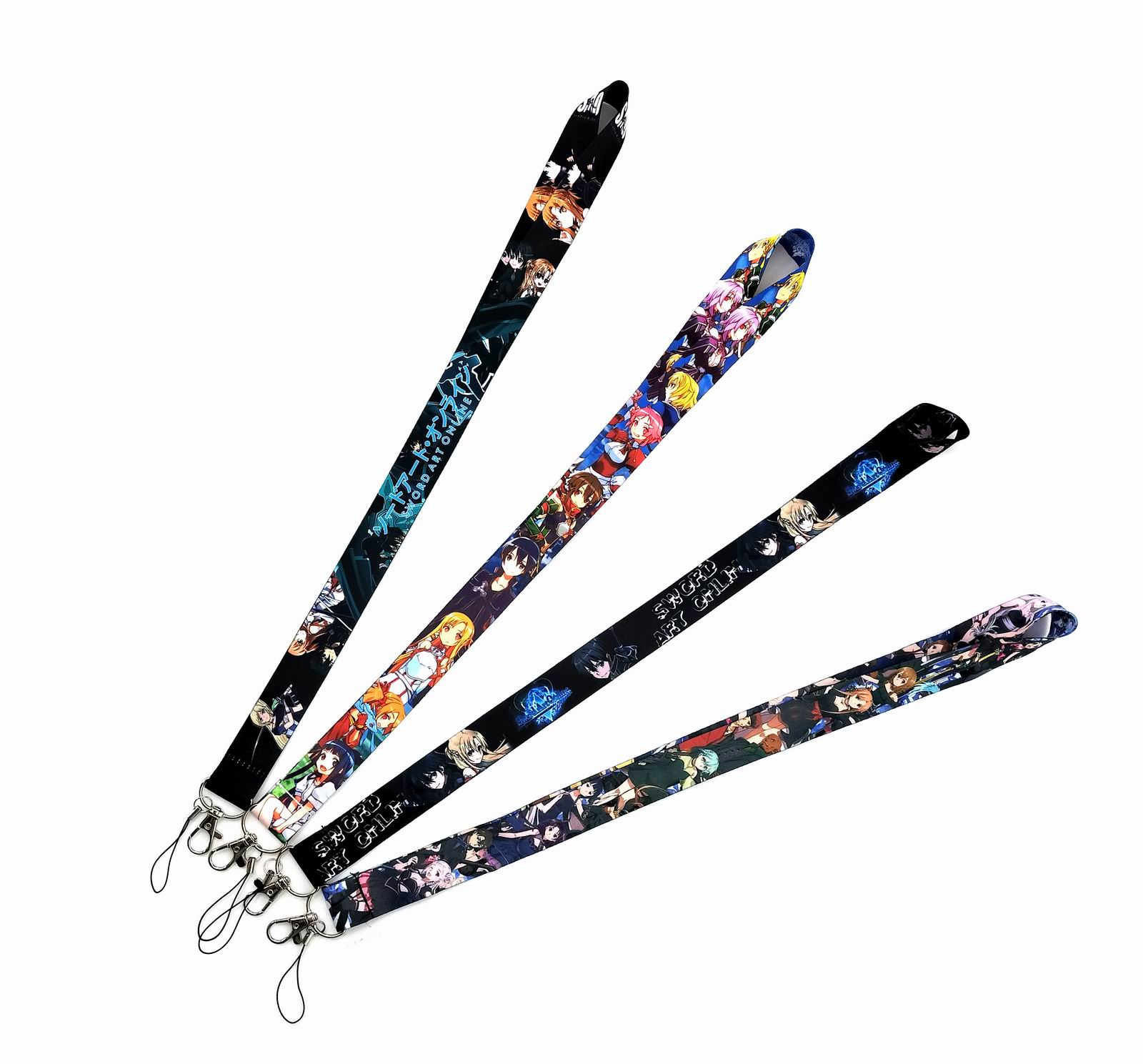 Cell Phone Straps & Charms New Lot 100pcs Sword Art Online Japan Cartoon Lanyard for MP3 / 4 DS lite key chain 2022 Wholesale