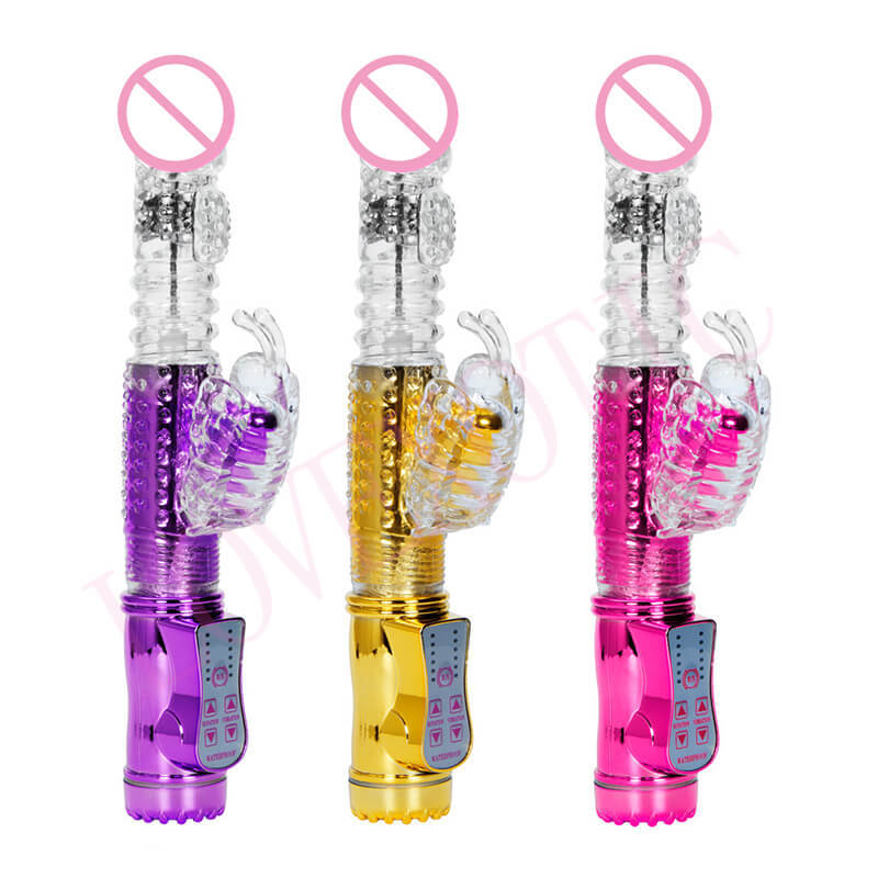 36 Modes Battery & USB Rechargeable Rotating Rabbit Vibrator Vibrating Anal Dildo G Spot Clitoris Stimulator sexy Toys for Woman