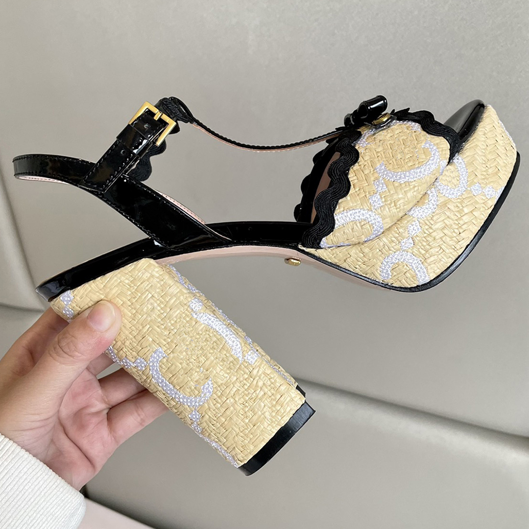 Designer sandals Fashion Lafite grass Patent Leather Patchwork classic Buckle chunky Heel Shoe 12CM high heeled Front Rear Strap womens Shoes Embroidery sandal, Black
Designer sandals Fashion Lafite grass Patent Leather Patchwork classic Buckle chunky Heel Shoe 12CM high heeled Front Rear Strap womens Shoes Embroidery sandal, Black