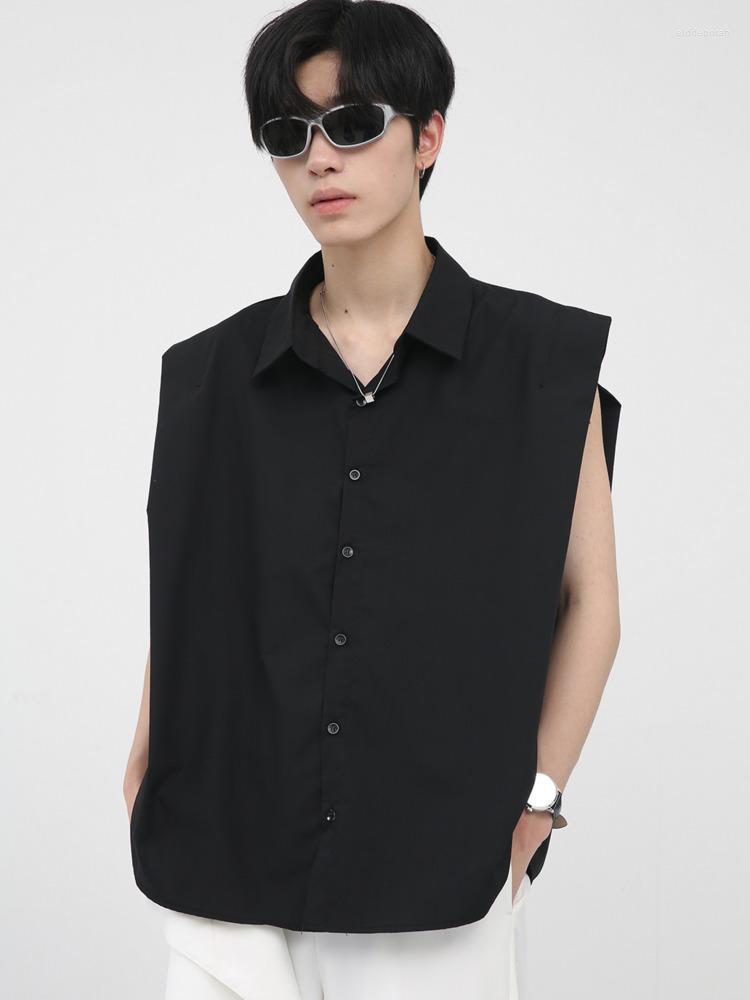 Men's Casual Shirts 2022 Summer Lapel Sleeveless White Black Solid Color Shirt For Men Korea Streetwear Loose ClothingMen's Eldd22
Men's Casual Shirts 2022 Summer Lapel Sleeveless White Black Solid Color Shirt For Men Korea Streetwear Loose ClothingMen's Eldd22