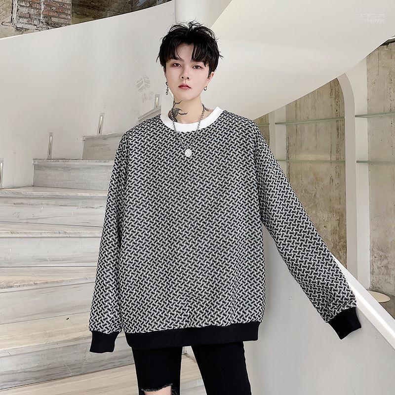 Men's Sweaters 2022 Fall Sweater Round Neck Long Sleeve Black Loose Personality Trend French Short Plaid Top Clothing Perf22
Men's Sweaters 2022 Fall Sweater Round Neck Long Sleeve Black Loose Personality Trend French Short Plaid Top Clothing Perf22