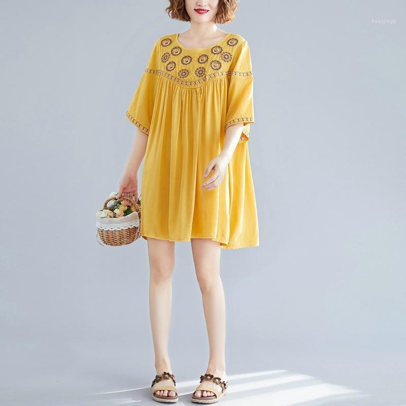 Women's Blouses & Shirts Johnature Summer Embroidery Print Bohimian Women 2022 Casual Simple O-neck Long Loose Female, Blue
Women's Blouses & Shirts Johnature Summer Embroidery Print Bohimian Women 2022 Casual Simple O-neck Long Loose Female, Blue
