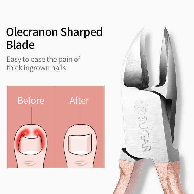 NXY Nail Gel Rose Gold Cuticle Pusher Scissor Dead Skin Remover Tools Stainless Steel Tweezer Clipper Maniucre Art Tool 0328