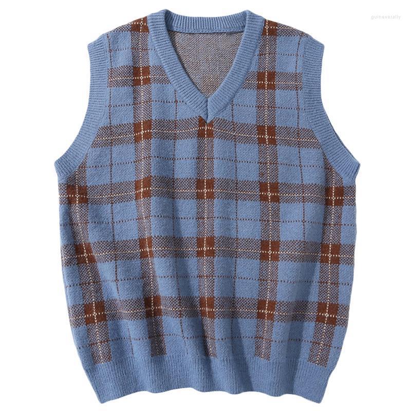 Men' Vests LACIBLE Autumn Streetwear Men Knitted Sweater Vest Vintage Lattice Sleeveless Harajuku Casual Loose Knit Pullover Tank Top Guin2, Blue
Men' Vests LACIBLE Autumn Streetwear Men Knitted Sweater Vest Vintage Lattice Sleeveless Harajuku Casual Loose Knit Pullover Tank Top Guin2, Blue