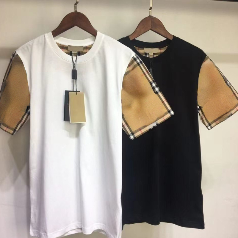 TB designer t shirt Burbe plaid stitching short-sleeved T-shirt men women summer cotton sweatshirt round neck loose pullover Bb couple casual shirts -xxl, Champagne
TB designer t shirt Burbe plaid stitching short-sleeved T-shirt men women summer cotton sweatshirt round neck loose pullover Bb couple casual shirts -xxl, Champagne