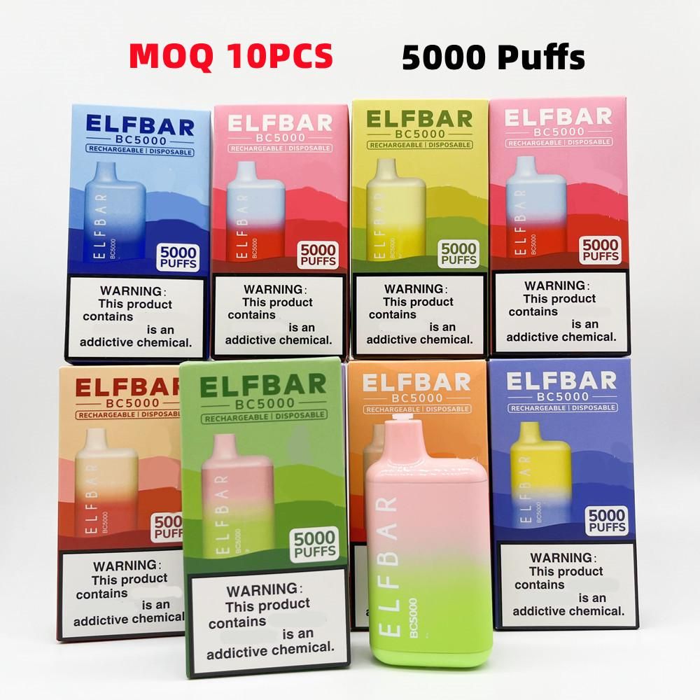 Elf Bar BC5000 Disposable Rechargeable cigarettes Kit 650mAh 11ml per-filled cartridges pod 24 Colors Vaporizers esco Bar 5000
Elf Bar BC5000 Disposable Rechargeable cigarettes Kit 650mAh 11ml per-filled cartridges pod 24 Colors Vaporizers esco Bar 5000