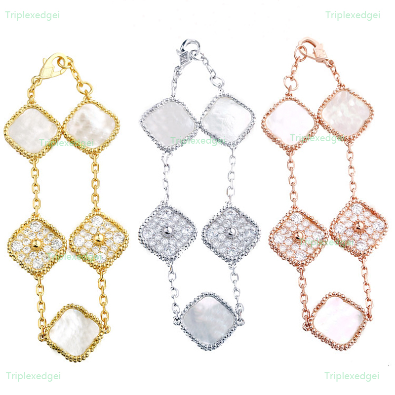 2022 New One Flower One Diamond Crystal Bracelet Chain Korean Fashion Woman Four Leaf Clover Bracelet High-end Stainless Steel Designer Jewelry
2022 New One Flower One Diamond Crystal Bracelet Chain Korean Fashion Woman Four Leaf Clover Bracelet High-end Stainless Steel Designer Jewelry