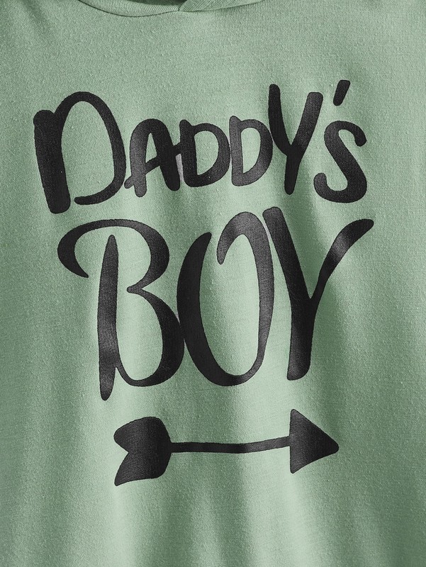 Toddler Boys Letter and Print Hooded Tank Top SHE01