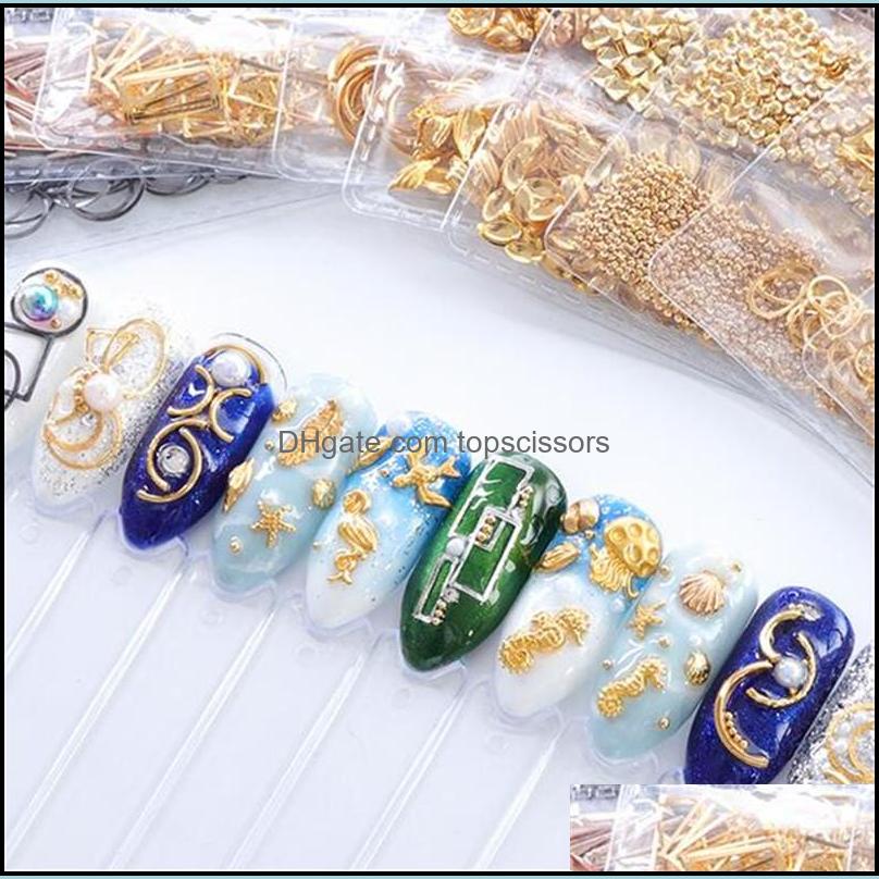 Nail Art Decorations Salon Health Beauty Mixed 3D Diy Hollow Metal Frame Gold Rivet Manicure Accessories Shell Slider Studs Drop Delivery
Nail Art Decorations Salon Health Beauty Mixed 3D Diy Hollow Metal Frame Gold Rivet Manicure Accessories Shell Slider Studs Drop Delivery