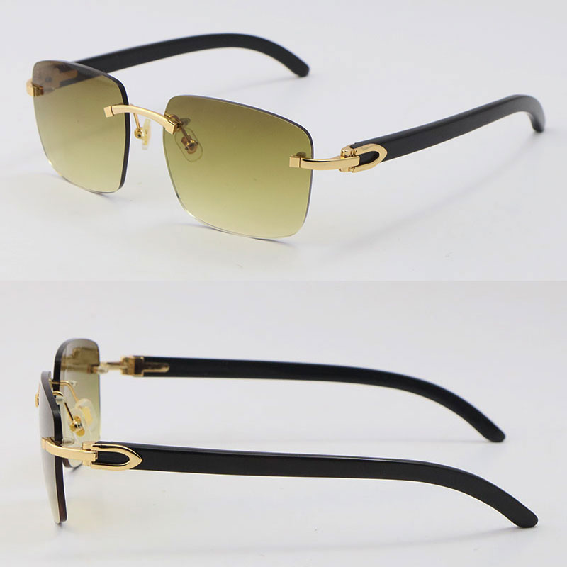 Wholesale Famous Men Women Rimless 8300816 Sunglasses Genuine Natural Black Buffalo Horn Glasses High quality Mens Sun Glasses C Decoration 18K Gold Frames Size:54
Wholesale Famous Men Women Rimless 8300816 Sunglasses Genuine Natural Black Buffalo Horn Glasses High quality Mens Sun Glasses C Decoration 18K Gold Frames Size:54