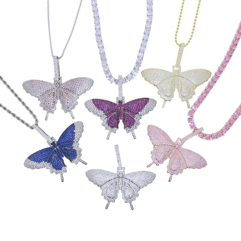 Chains Iced Out Sparking Bling 5A Cubic Zirconia Colorful Butterfly Pendant Tennis Chain Necklace Hip Hop Girl Fashion Wedding JewelryChains
Chains Iced Out Sparking Bling 5A Cubic Zirconia Colorful Butterfly Pendant Tennis Chain Necklace Hip Hop Girl Fashion Wedding JewelryChains