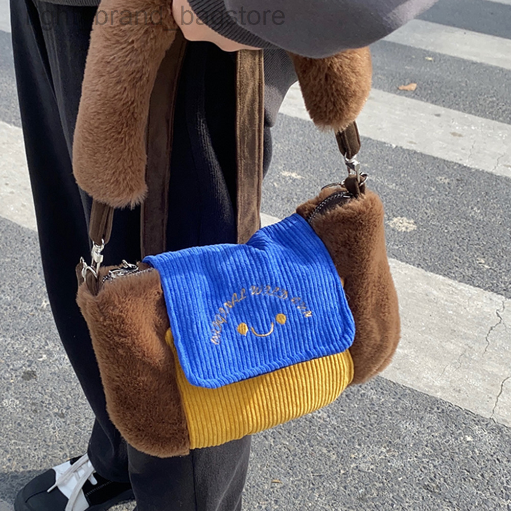 Luxury Panelled Handbags Fashion Plush Corduroy Women's Shoulder Bag Soft Faux Fur Bags for Women Crossbody Bag Patchwork Tote W220813, Brown
Luxury Panelled Handbags Fashion Plush Corduroy Women's Shoulder Bag Soft Faux Fur Bags for Women Crossbody Bag Patchwork Tote W220813, Brown
