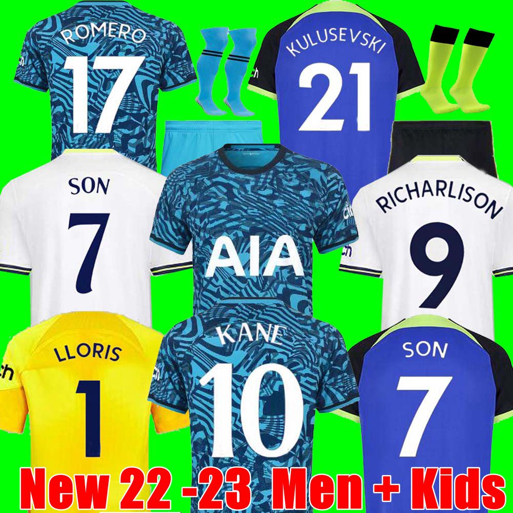 Men KIDS 22 23 SON Soccer Jerseys 2022 2023 jersey Football shirt third LUCAS Loris ROMERO PERISIC SPENCE KULUSEVSKI BENTANCUR KANE RICHARLISON LENGLET SKIPP, Gk kids
Men KIDS 22 23 SON Soccer Jerseys 2022 2023 jersey Football shirt third LUCAS Loris ROMERO PERISIC SPENCE KULUSEVSKI BENTANCUR KANE RICHARLISON LENGLET SKIPP, Gk kids