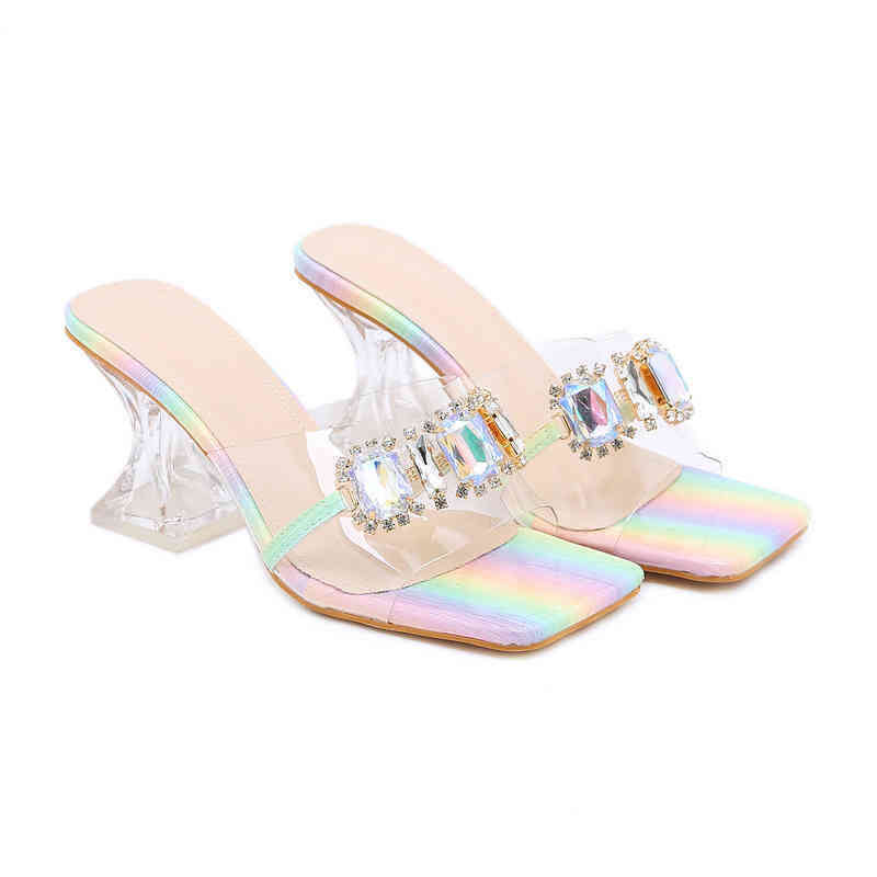 Women Slippers Dress Shoes Designer 2022 New Square Head Luxury Transparent Crystal Sandals Rhinestones High Heels 220606 220616, Color
Women Slippers Dress Shoes Designer 2022 New Square Head Luxury Transparent Crystal Sandals Rhinestones High Heels 220606 220616, Color