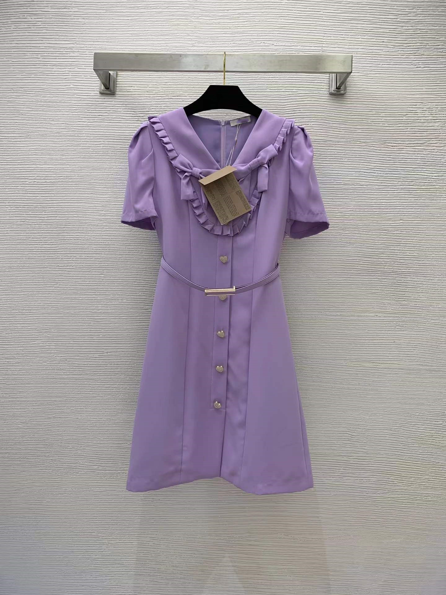 2022 Summer Autumn Short Sleeve V Neck Print Fashion Milan Runway Dress Designer Dress Brand Same Style Dress 0615-08, Lavender
2022 Summer Autumn Short Sleeve V Neck Print Fashion Milan Runway Dress Designer Dress Brand Same Style Dress 0615-08, Lavender