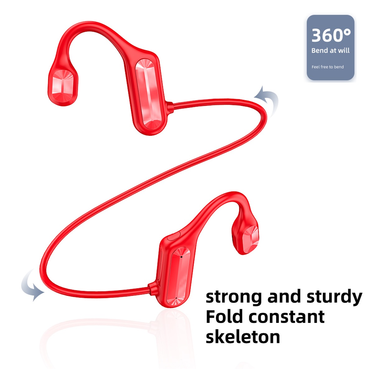 Bone Conduction Concept Bluetooth Headset Wireless Earphones Waterproof Sport headphones High Fidelity Stereo Sound Earbuds4600694