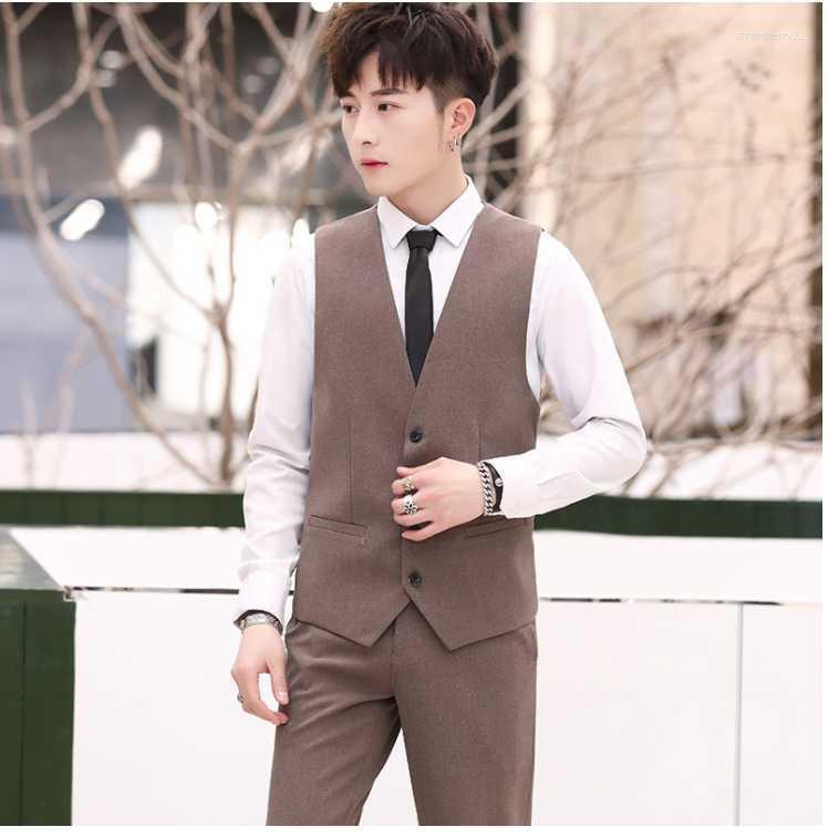 Men's Vests Men Wear Solid Color Work V-neck Single Breasted Slim Fit Casual Gray Non Iron Treatment Suit Vest Stra22, Black
Men's Vests Men Wear Solid Color Work V-neck Single Breasted Slim Fit Casual Gray Non Iron Treatment Suit Vest Stra22, Black