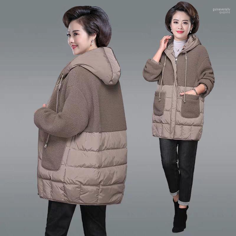 Women's Down & Parkas Middle-aged Mother Winter Jacket Fashion Hooded Thick Cotton Lamb Wool Patchwork Coat Warm Loose Casual Outwear Guin22, Light brown
Women's Down & Parkas Middle-aged Mother Winter Jacket Fashion Hooded Thick Cotton Lamb Wool Patchwork Coat Warm Loose Casual Outwear Guin22, Light brown