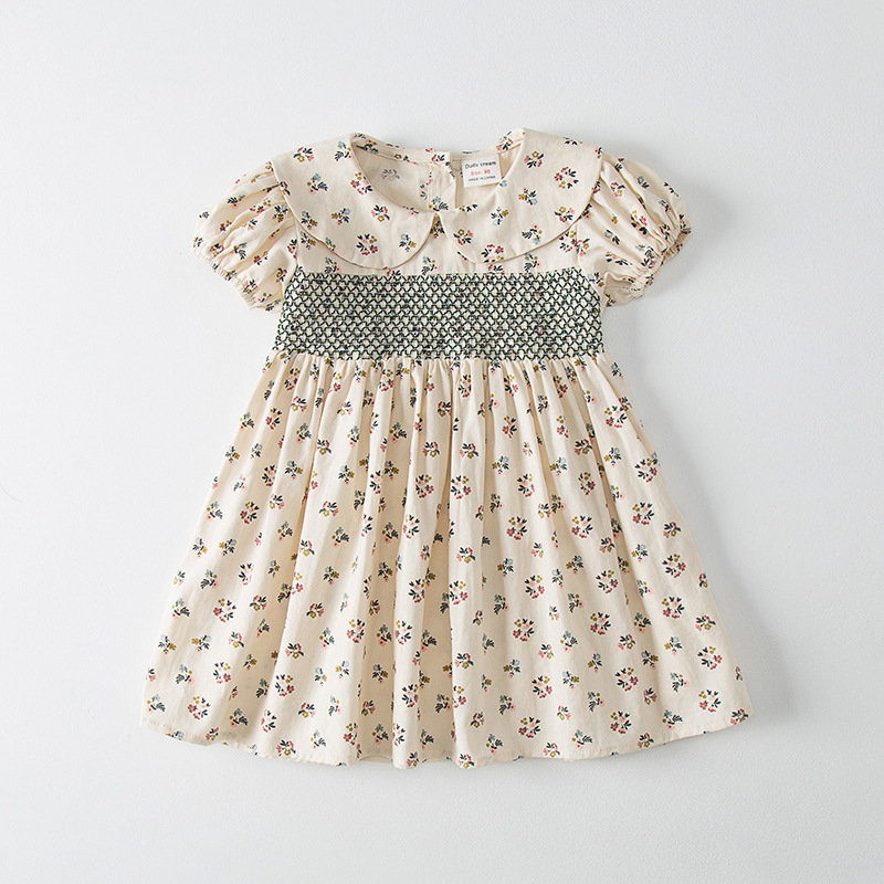 Summer Clothes Charming Dress Girls Dress Cotton Casual Print Children Dress Cute Baby Clothing Wholesale 27 Years Old 220707