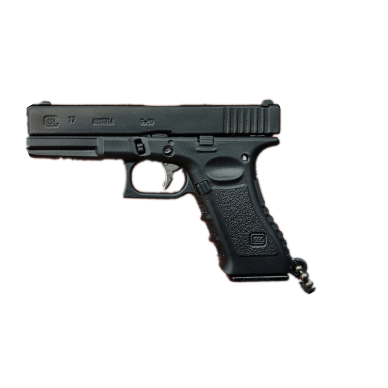 1:3 Glock G17 Pistol Gun Miniature Model Alloy Keychain Gift Backpack Pendant Decoration Toy Trend Boy Favorite 220411