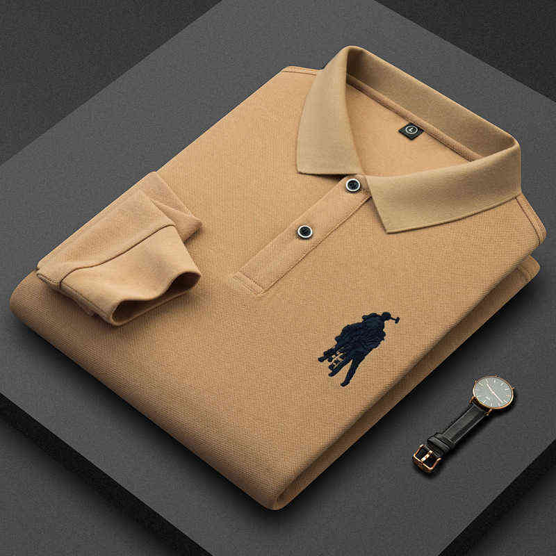 Shenglifa men's autumn business Lapel Paul shirt casual solid color long sleeve middle-aged and young people's embroidered cotton polo, 2957 greyish red
Shenglifa men's autumn business Lapel Paul shirt casual solid color long sleeve middle-aged and young people's embroidered cotton polo, 2957 greyish red